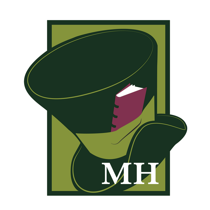 Logo for Mad Hatter Bookbinding Co.